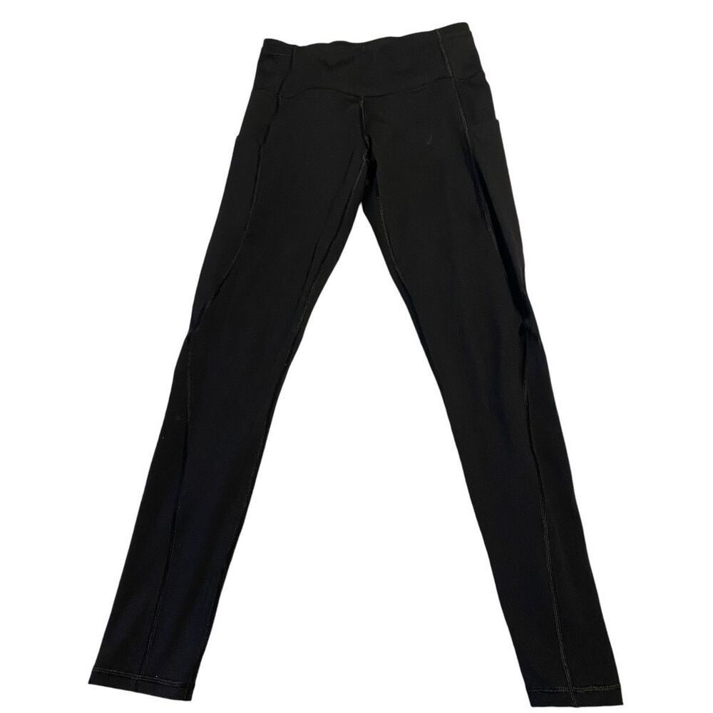 Iuga Womens Black High Waist Yoga Athletic Leggings Size Medium